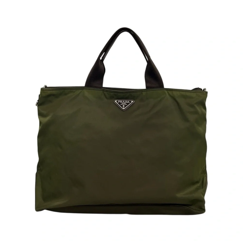 Prada Tessuto Nylon Logo Tote Bag - Picture 2 of 12